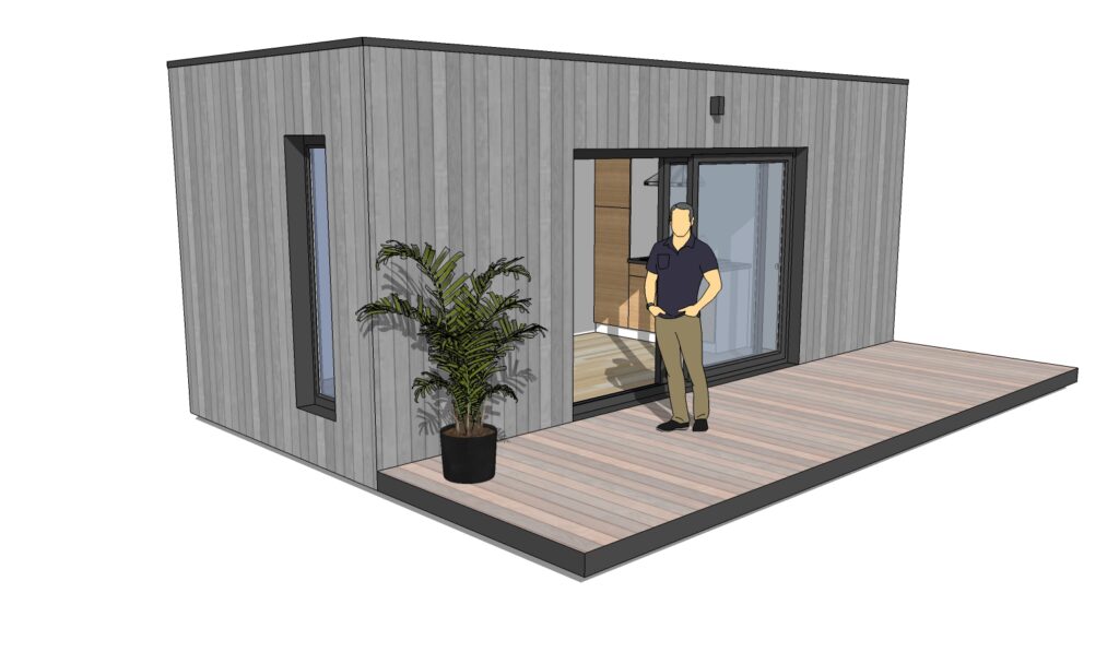 plan studio de jardin 20m2 vue ext