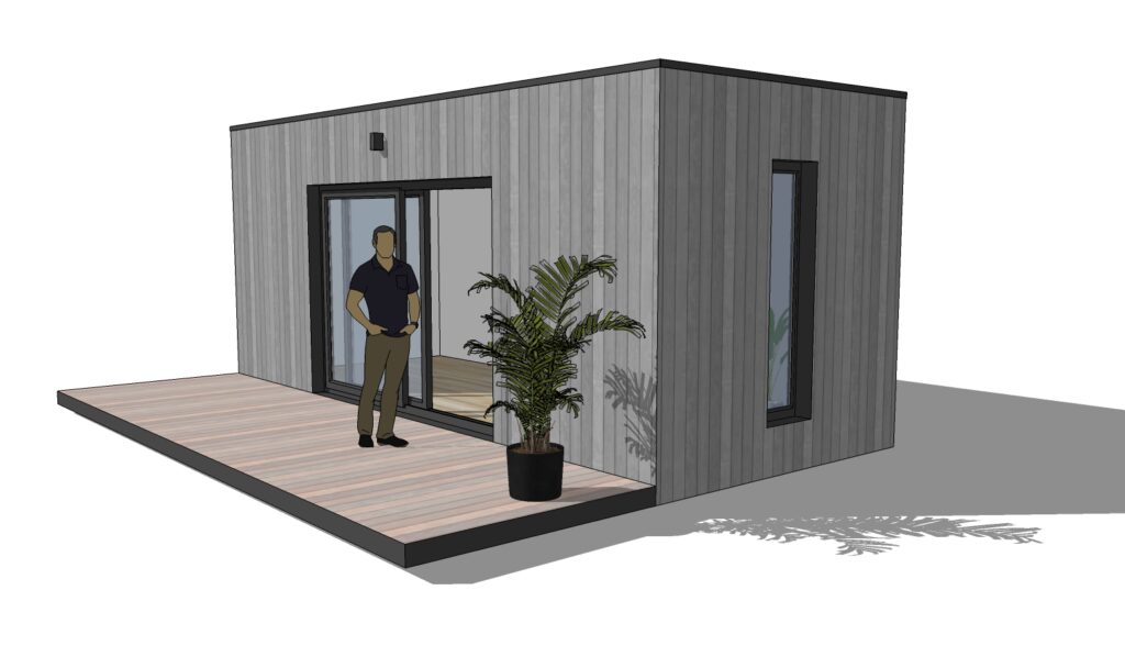 plan studio de jardin 20m2 vide vue ext